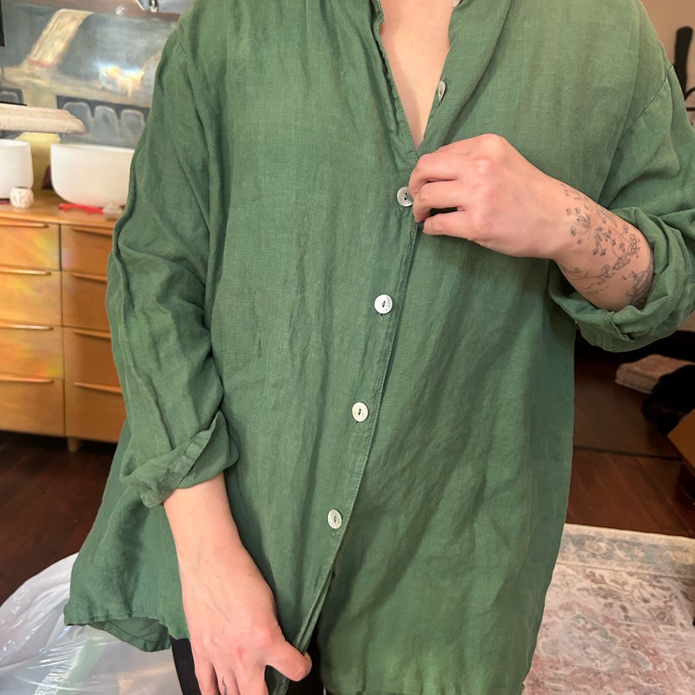 Bryn Walker Forest Green Top